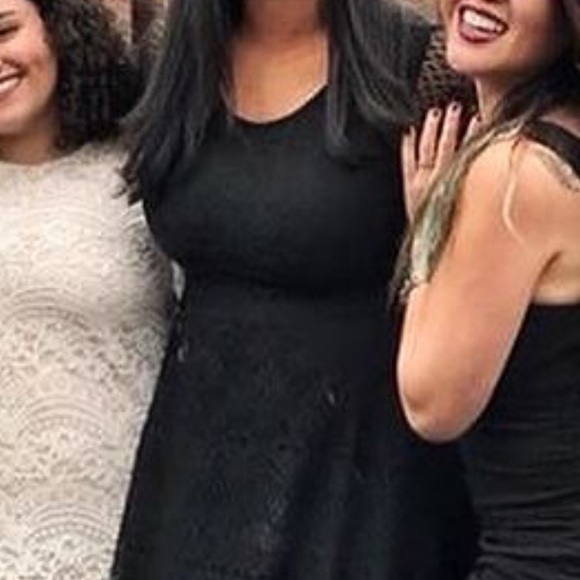 Long Sleeve Lace Black Mini Dress - Picture 2 of 2